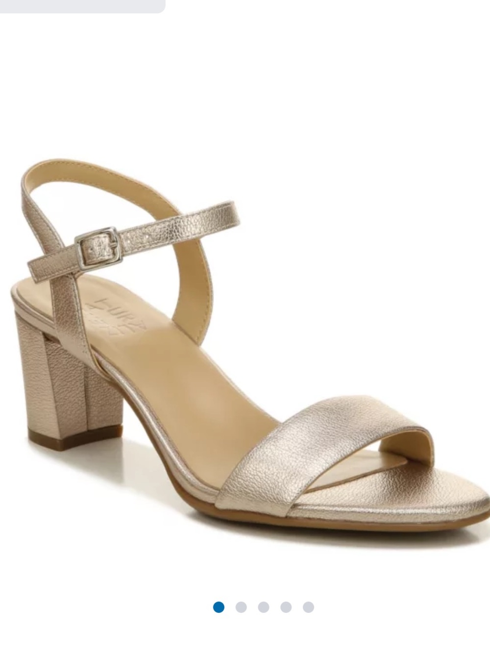 Naturalizer bristol metallic faux leather gold silver dress sandals new sz 10 m